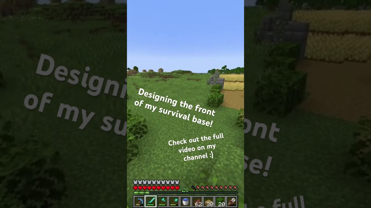 Designing the outside of my base #minecraft #gaming #survival #design #building #survivalbuilder