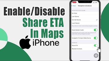 How Enable/Disable Share ETA In Maps On Iphone