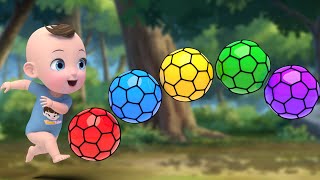 Color Ball | Five Little Monkeys Jumping On The Bed +more Nursery Rhymes & Kids Songs | Kindergarten