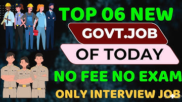 Today 06 Most Important New Update | Today 06 New Govt. Job | Today 06 Dept. Req Multiple Post Onlin