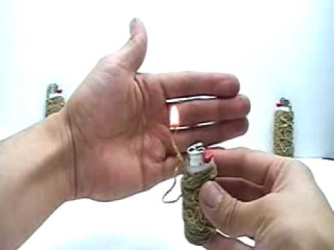 Making a Hemp Wick Wrapped Lighter 