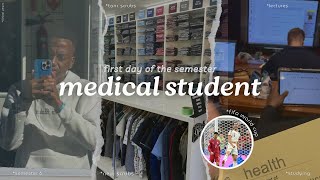medschool vlog 🫀// new scrubs + lectures + clinicals + new semester + studying + friends
