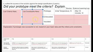 How to complete Summative Design Criterion D