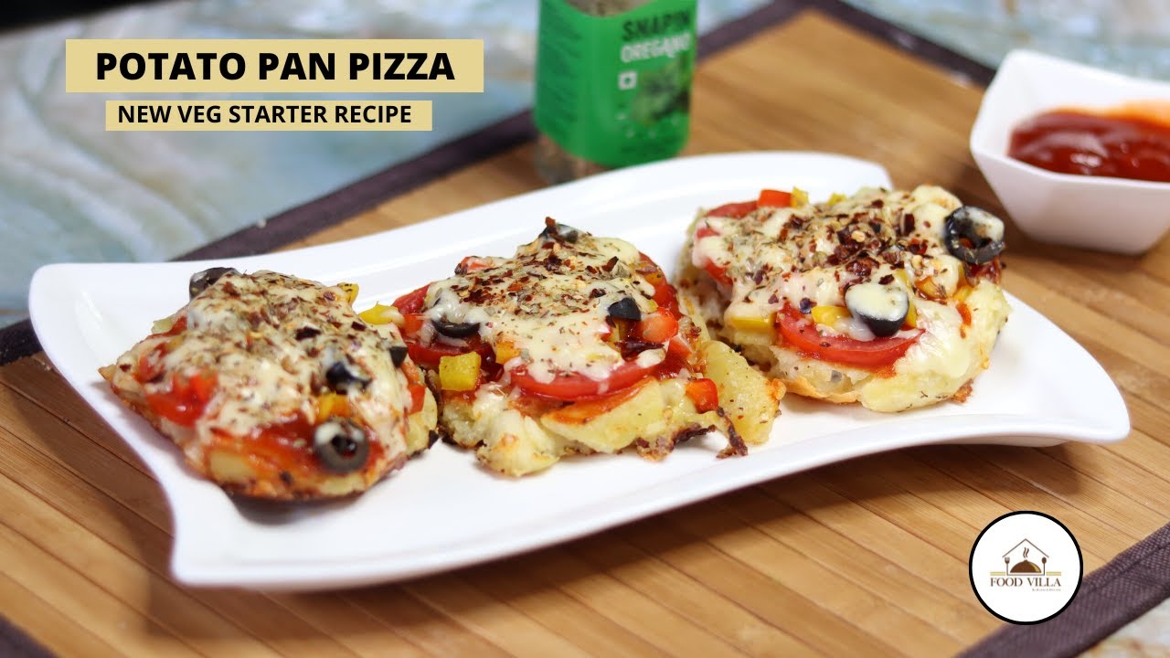 No flour,no oven mini potato pan pizza|potato recipes|aloo recipes|party snacks recipes