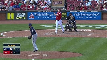 MIL@CIN: Bruce hits a solo homer to center field