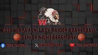 2026 Wapahani Lady Raider Basketball Senior Night Ceremony