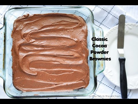 Classic Cocoa Powder Brownies with Chocolate Frosting