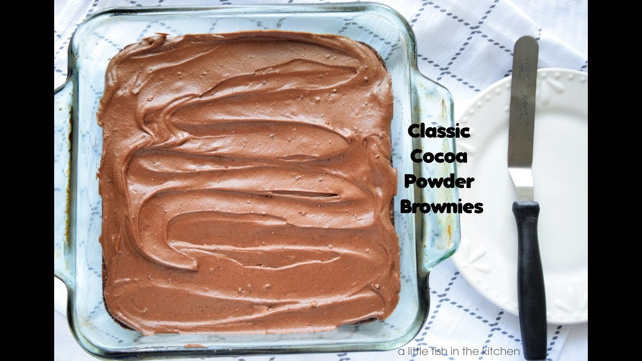 Classic Cocoa Powder Brownies with Chocolate Frosting YouTube