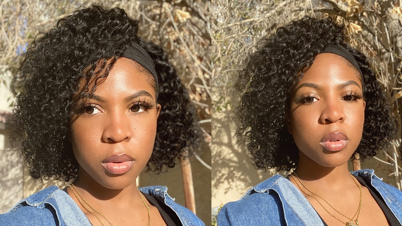 CURLY HEADBAND WIG AMAZON WIG REVIEW YouTube
