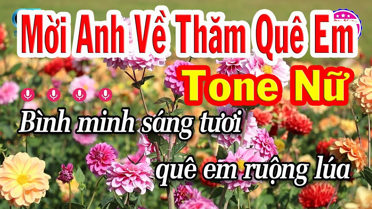 Mời Anh Về Thăm Quê Em Karaoke Tone Nữ ( Bm ) Nhạc Sống Cha Cha Beat Dễ Hát | Nhạc Sống Cẩm Yến