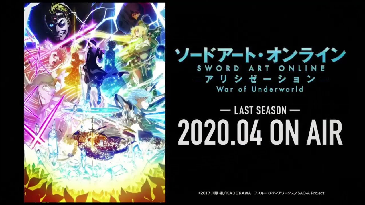 Sword Art Online: Alicization – War of Underworld em Abril 2020