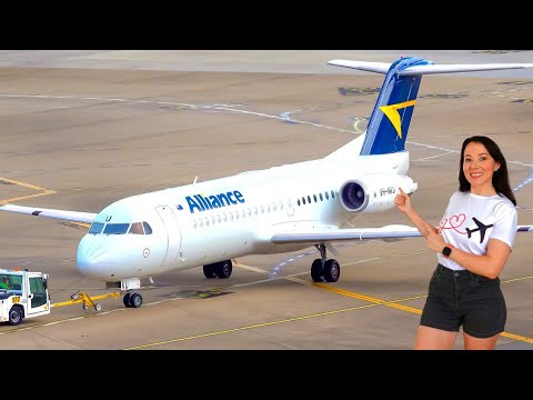 RARE FOKKER Aircraft Pushback, Start-up, Taxi, Take-off & Landing