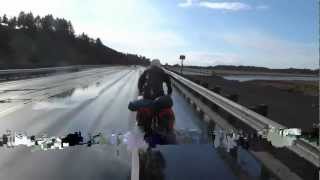 Nathan Pas Trop and Erick Cedeño pedaling to Newport Beach, Oregon