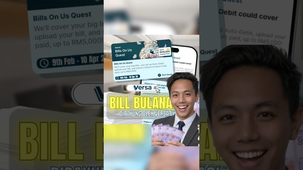 Компания Versa спонсирует 5000 ринггитов на оплату ваших счетов!