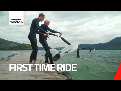 Learn to Ride- Beach Launching | Manta5 Hydrofoil Bikes