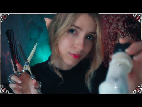 ASMR BARBERÍA ✂ Elfa Oscura te prepara para una misión ✧ Haircut Fantasy RP ✧