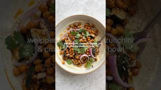 Roasted chickpeas & zucchini over creamy whipped tofu 😍