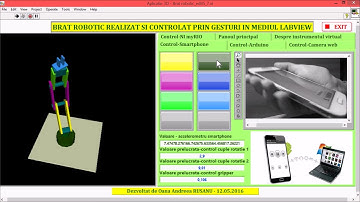 A LabVIEW based 3D virtual robotic arm designed in LabVIEW and controlled by using the smartphone