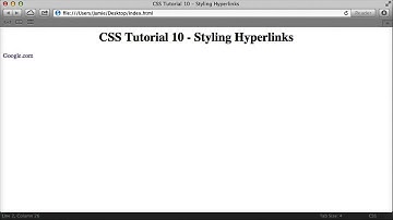 CSS Tutorial 10 - Styling Hyperlinks