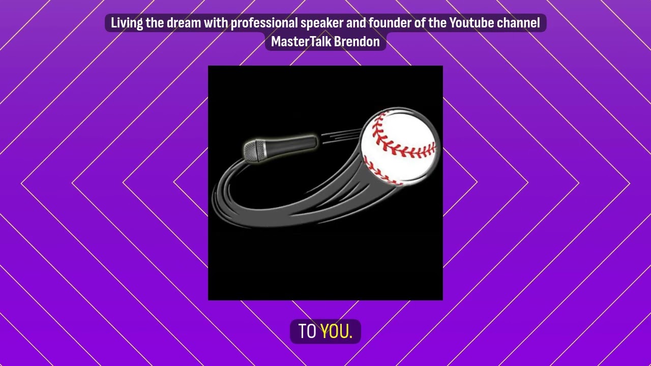 Living the dream with professional speaker and founder of the Youtube channel MasterTalk Brendon...