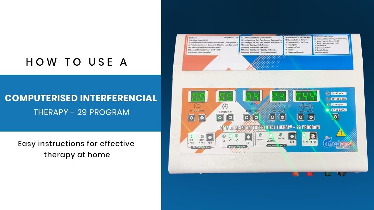 29-Program Computerised IFT Machine | Interferential Therapy for Clinics 