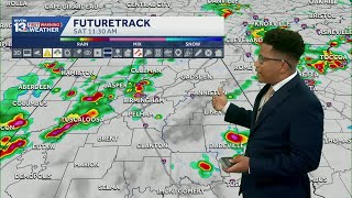 Storms stay in Alabama's weather forecast over the next week, with warm and humid days ahead
