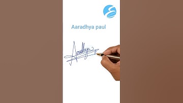 Signature style of my name | Aaradhya paul Name Signature | #Easy_signature #shorts