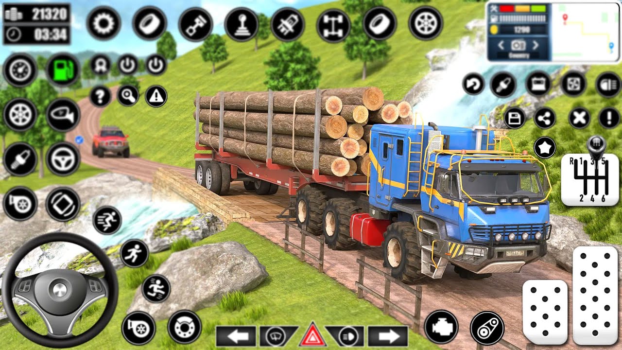 Indian Offroad Truck Driving Log Transporter Truck Driving Android