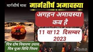 Amavashya kab hai | December 2023 mein amavshya kab hai |Aghan Amavasya kab Hai अगहन अमावस्या कब है
