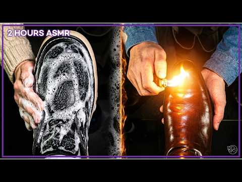잠 잘오는 ASMR | Brown Chelsea Boots Care (2-in-1 Compilation) No Talking