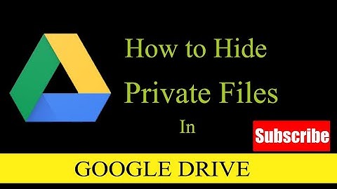 How to Hide Private Files In Google Drive | AskMeAsha | Video Tips