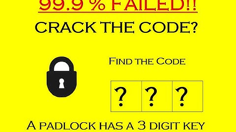 Crack The Lock Code & Open the Lock || Solution || Brain Teasers || 682 614 206 738 780