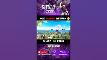 🤯சீக்கிரம் பருங்கா OLD GLIDER RETURN🥹BACK IN OLD FREE FIRE😱#shorts#ffshortstamil#tranding #ffshorts