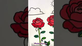 Escape to a Beautiful Rose Garden – Relaxing Printable Coloring Page for You! #shorts