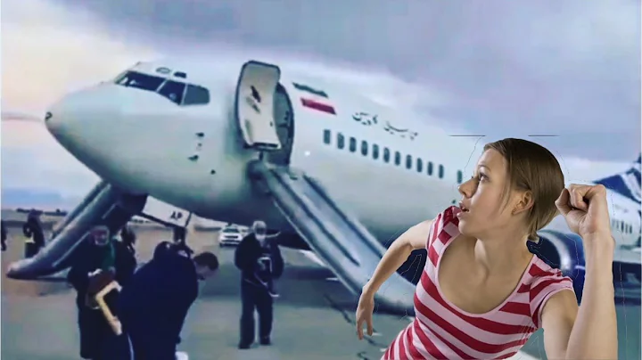 Caspian Airlines 737  Main Gear Collapses