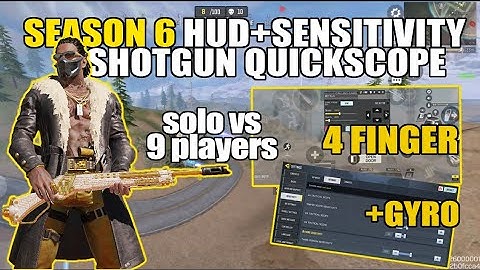 4 Finger Claw HUD & SENSITIVITY + Shotgun Quick Scope in Call of Duty Mobile | HS0405 Quick Scope