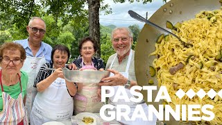 Pasta Grandpas join the Grannies in friendly pasta competition! | Pasta Grannies
