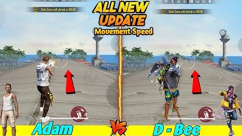 Adam vs D-bee Character Movement speed test | Free Fire