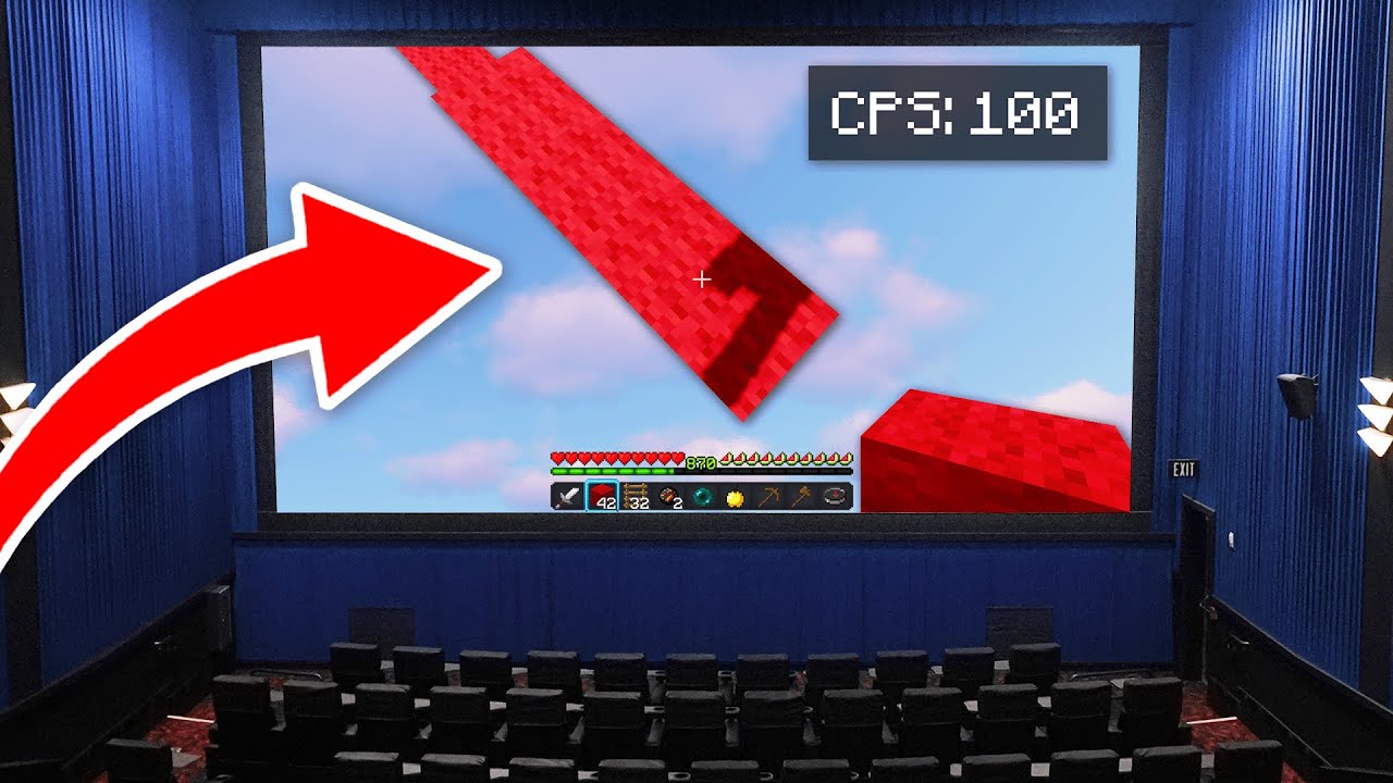 I Played Bedwars In a Movie Theater While Godbridging