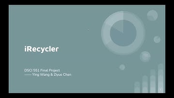 DSCI 551 Final Project Demo - iRecycler