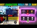 Best Characters Skill Combination In Free Fire For Clash Squad | Best Characters For CS Rank