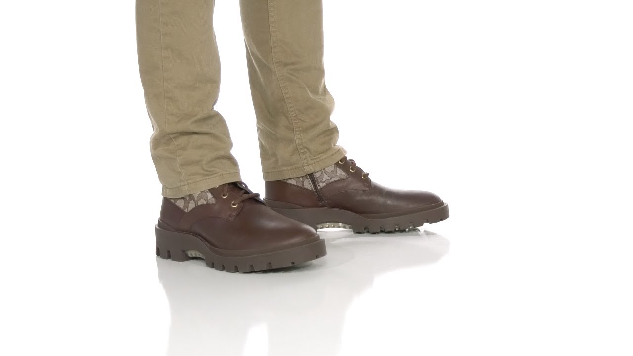 Citysole Lace Up Boot In Signature Jacquard Coach CitySole Lug Men main image 3