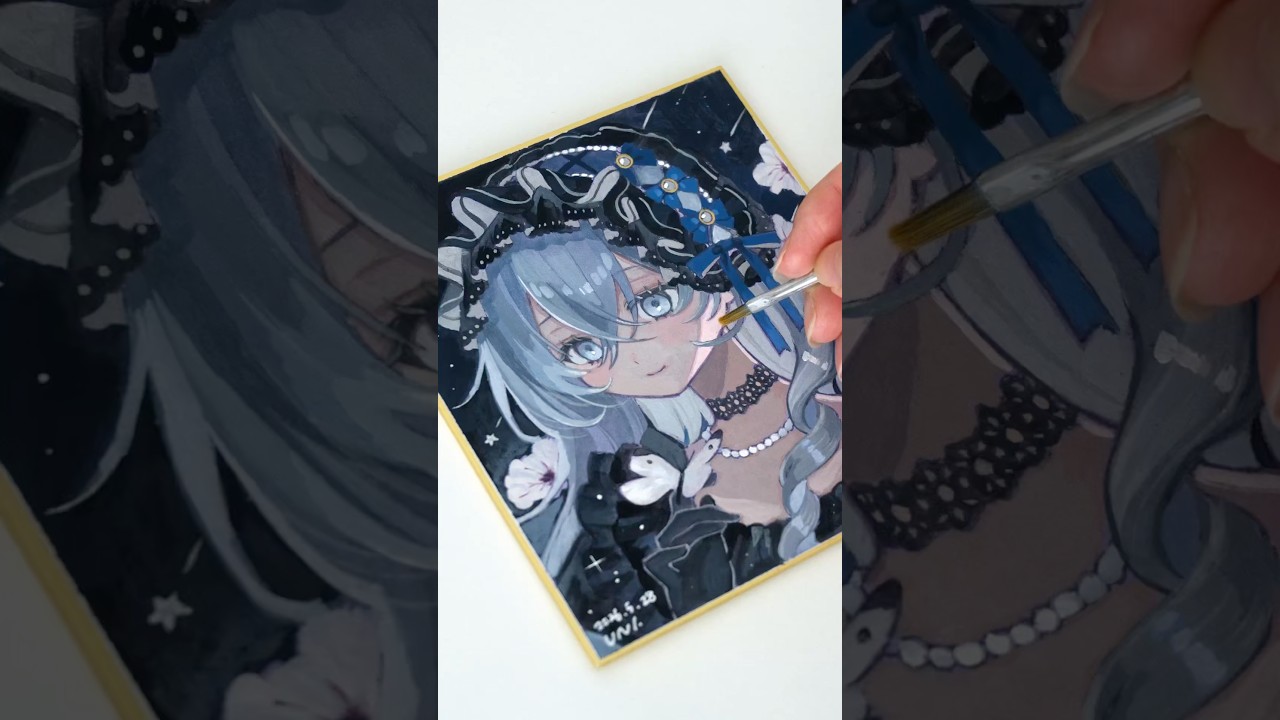 【イラストメイキング】逆光を描く時は思い切って暗い色を乗せてみよう!#イラストメイキング #アクリルガッシュ
