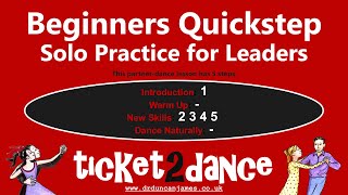 Solo Practice for Leaders | Beginners Quickstep | Partner Dance Lesson