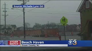 Nor'easter Causing Coastal Flooding At Jersey Shore