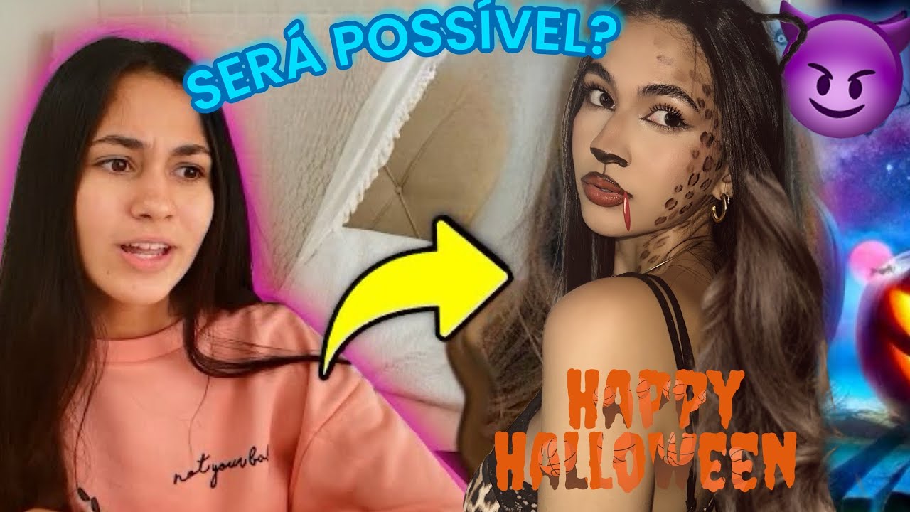 Minha FANTASIA de Halloween para Festa!! ARRUME SE COMIGO fiz minha Maquiagem e cabelo.