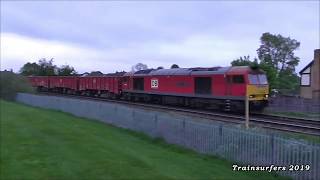 DB Cargo Class 60 No. 60100 on 6H53 Ashburys - Dowlow Briggs Sdgs on 08.05.19 - HD