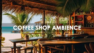 Charming Coffee Shop Nestled Amidst The Vibrant Ambiance of Jazz Music Tropical Beach