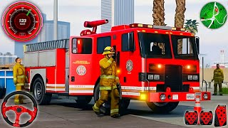 Firefighter City Rescue Simulator 3D - US Emergency 911 Fire Truck Driving - Android GamePlay 