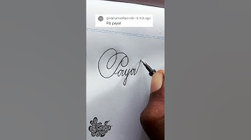 How to make stylish signature | Payal | Calligraphy signature